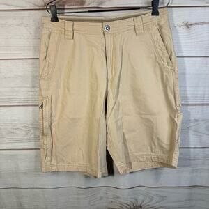 Columbia Khaki Flat Front Shorts Size 32x11